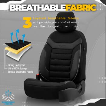 Auto Sitzbezug Set Universal Vorne und Hinten Komfortabel Komplett Set
